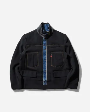 Men's sacai Denim x Matelasse Twill Reversible Jacket Black