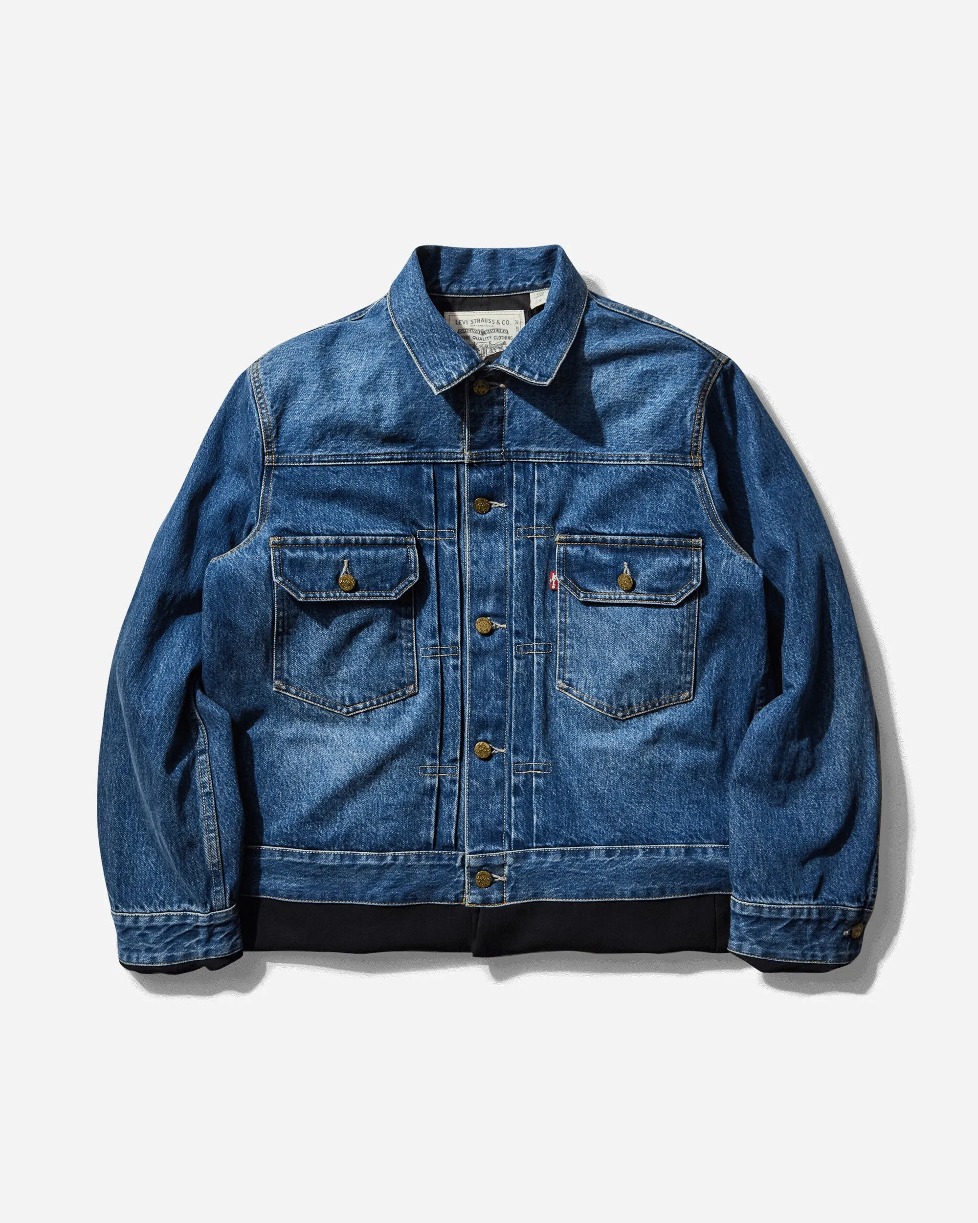 Men's sacai Denim x Matelasse Twill Reversible Jacket Black