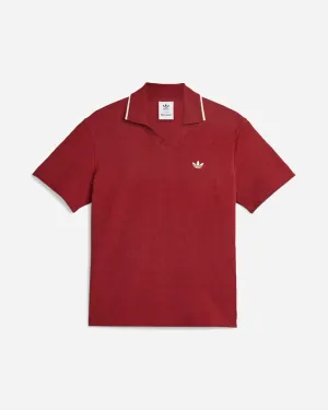 Men's Wales Bonner Terry Polo Collegiate Burgundy