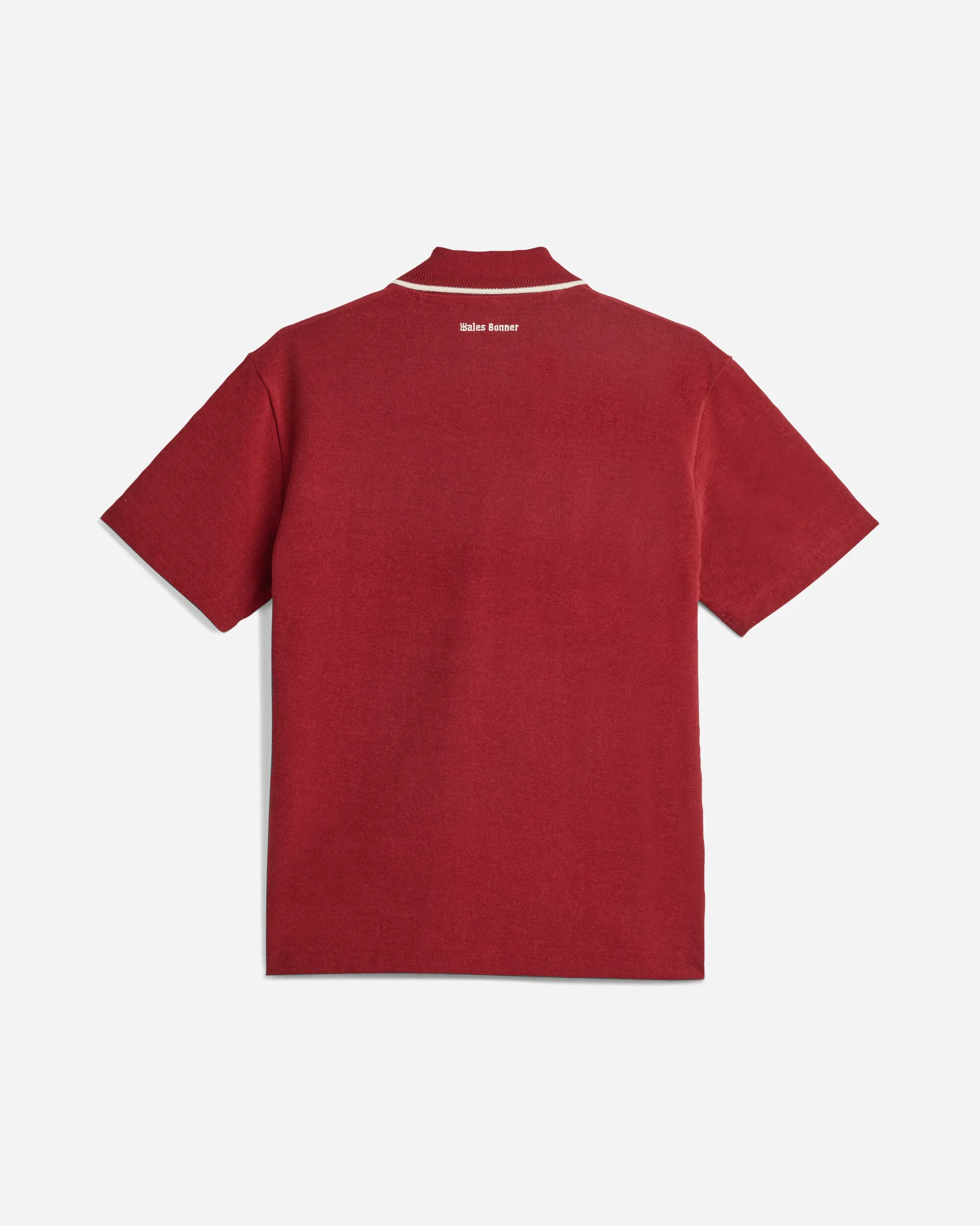 Men's Wales Bonner Terry Polo Collegiate Burgundy