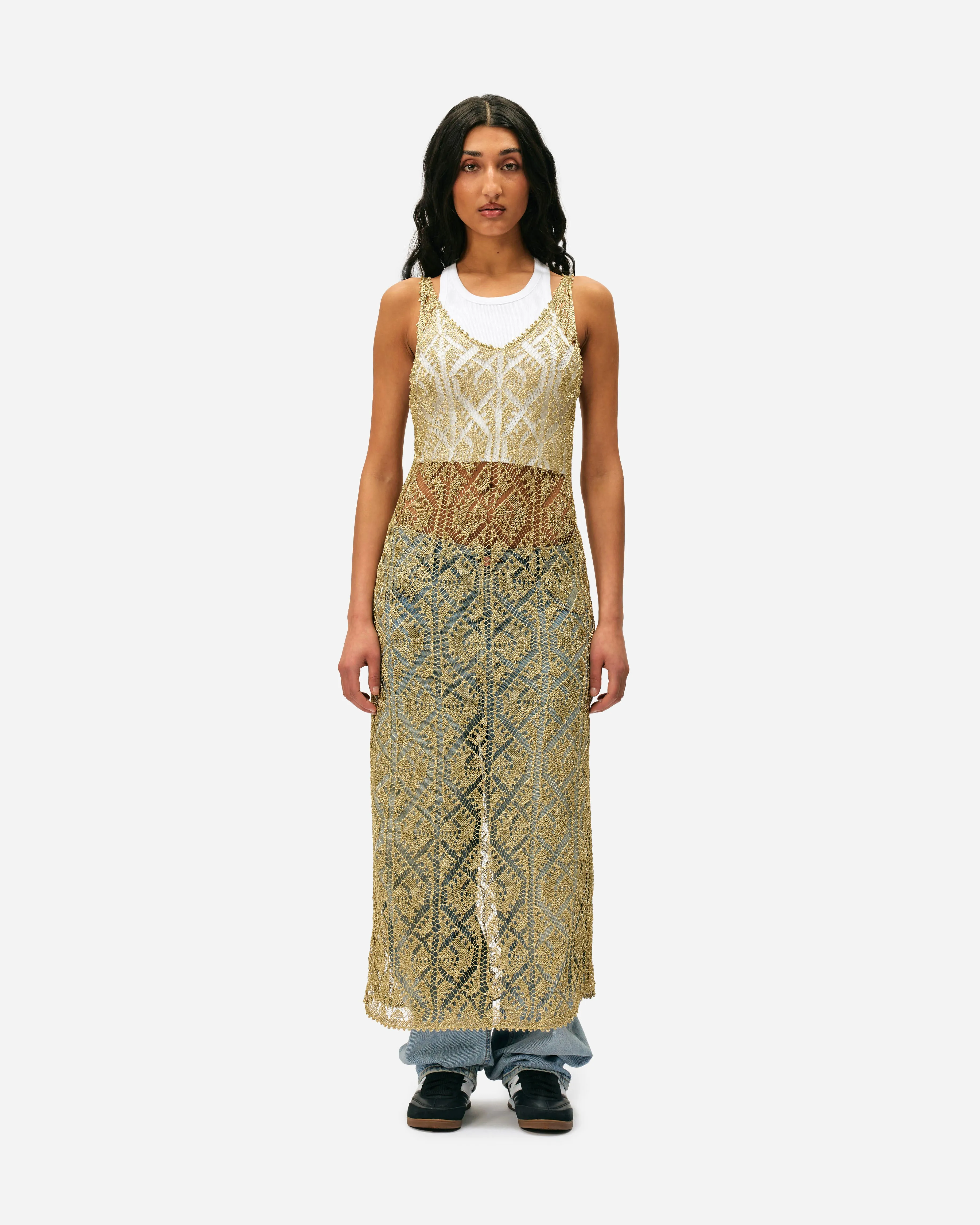 Metallic Strap Dress