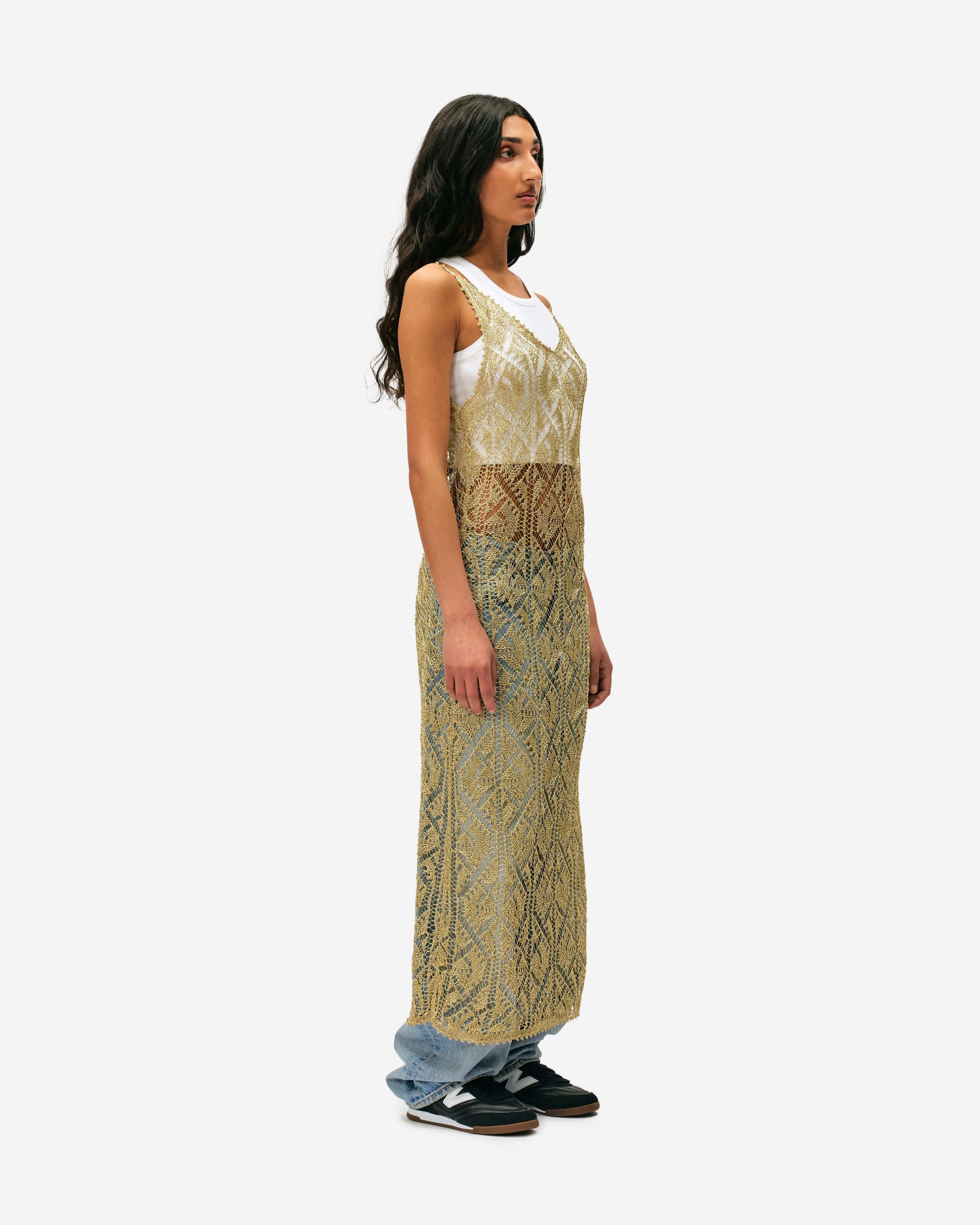 Metallic Strap Dress