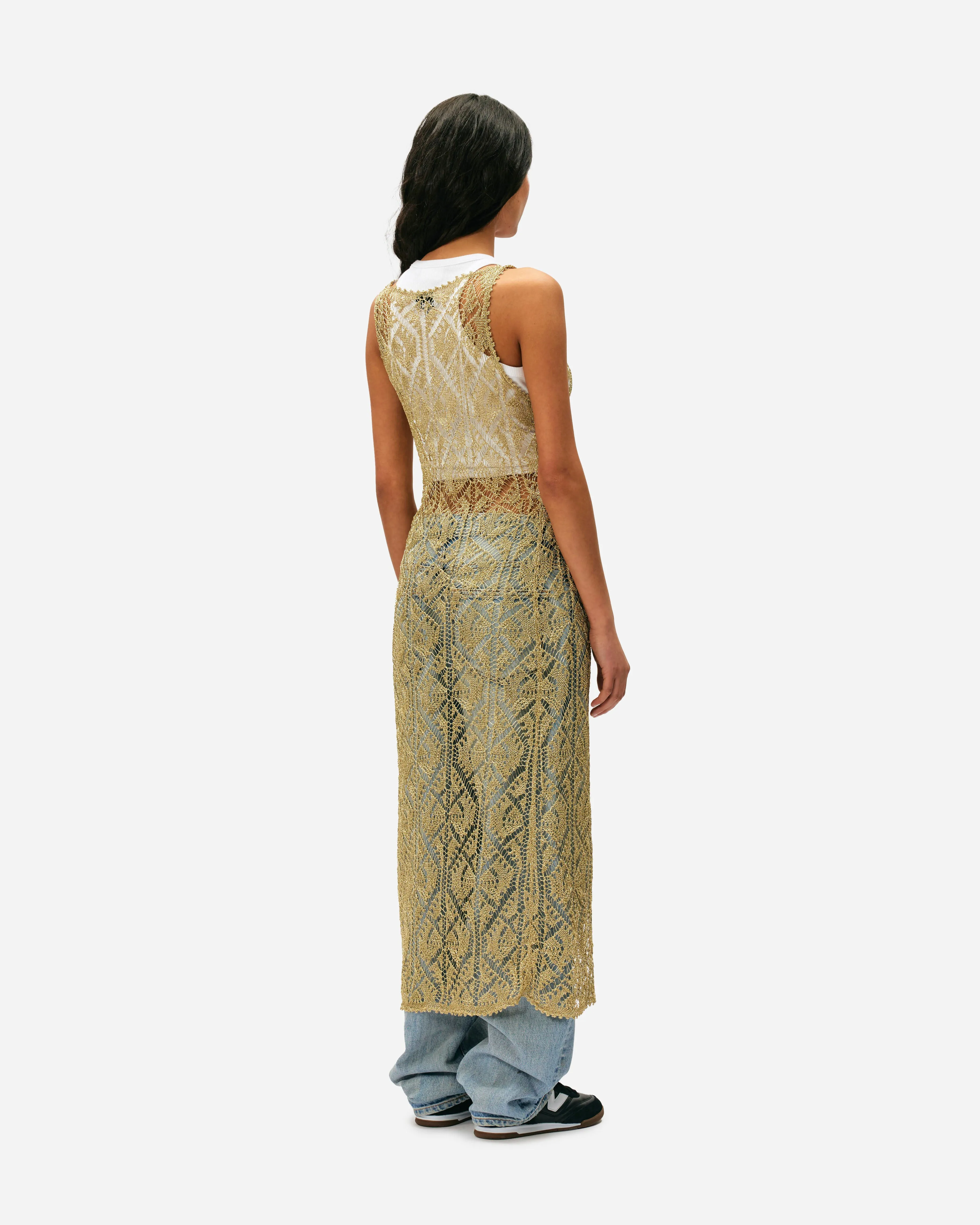Metallic Strap Dress