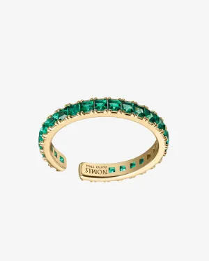 Nomis - Women's Yayoi K Ear Cuff Ring - (Yellow Gold/Green)