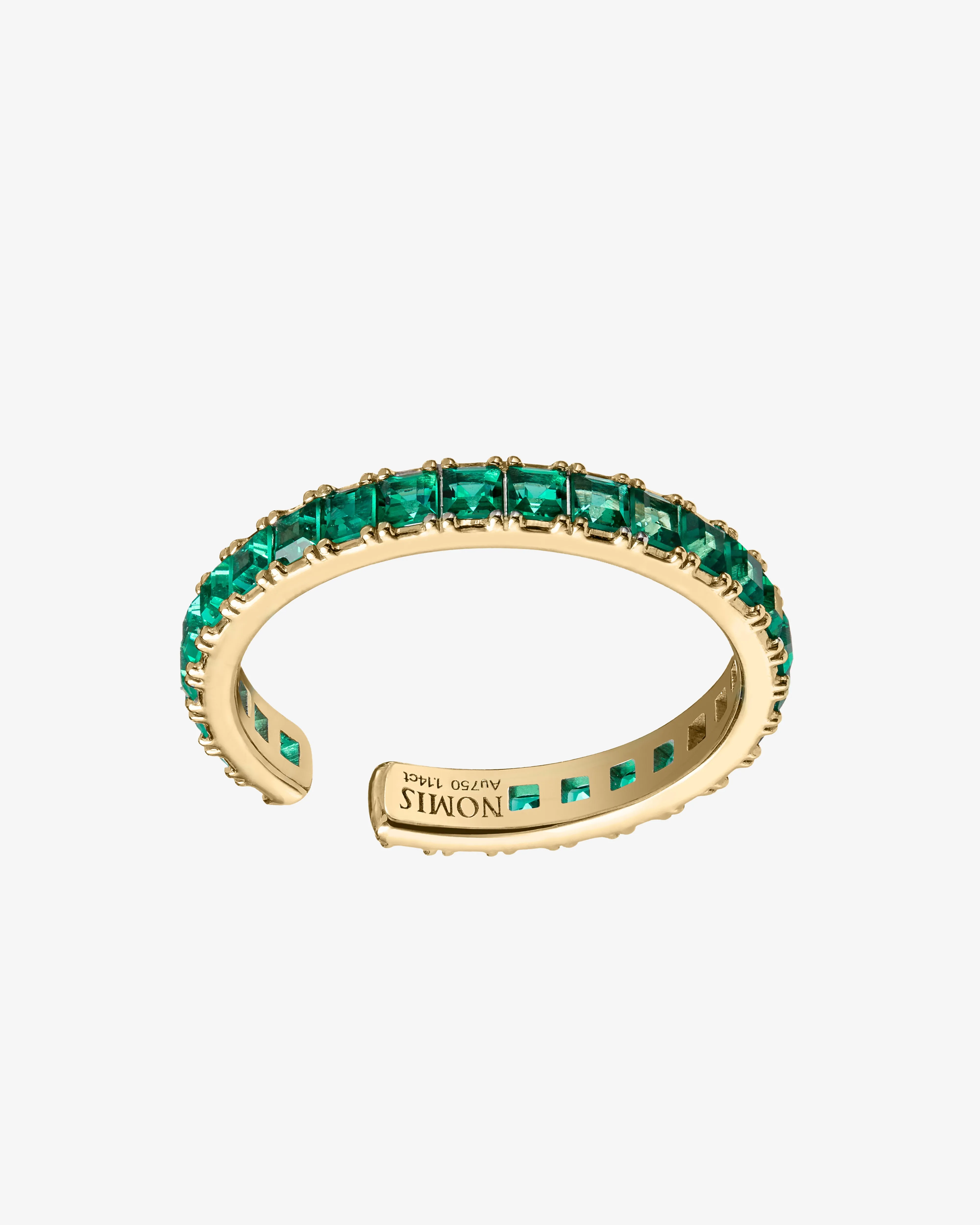 Nomis - Women's Yayoi K Ear Cuff Ring - (Yellow Gold/Green)