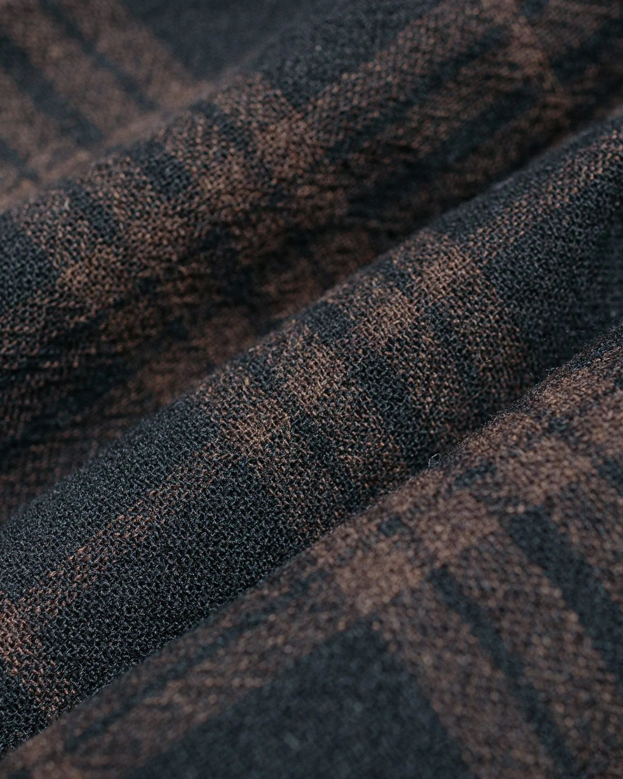 Norse Projects Hjalmer Insulated Wool Check Overshirt Espresso