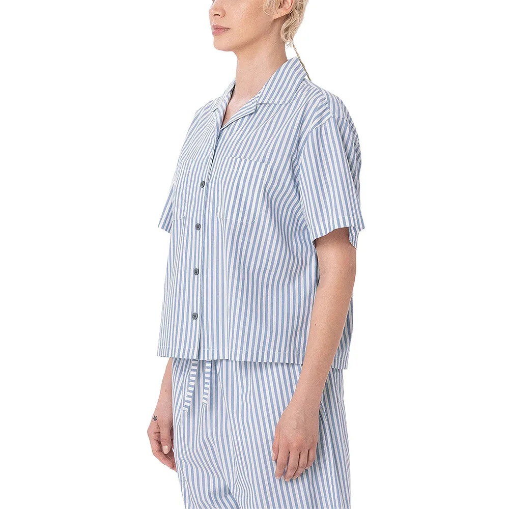 OBEY DOMINIQUE STRIPE SHIRT // CORONET BLUE MULTI