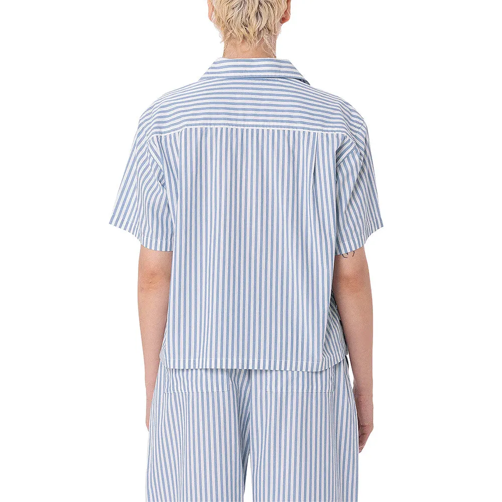 OBEY DOMINIQUE STRIPE SHIRT // CORONET BLUE MULTI