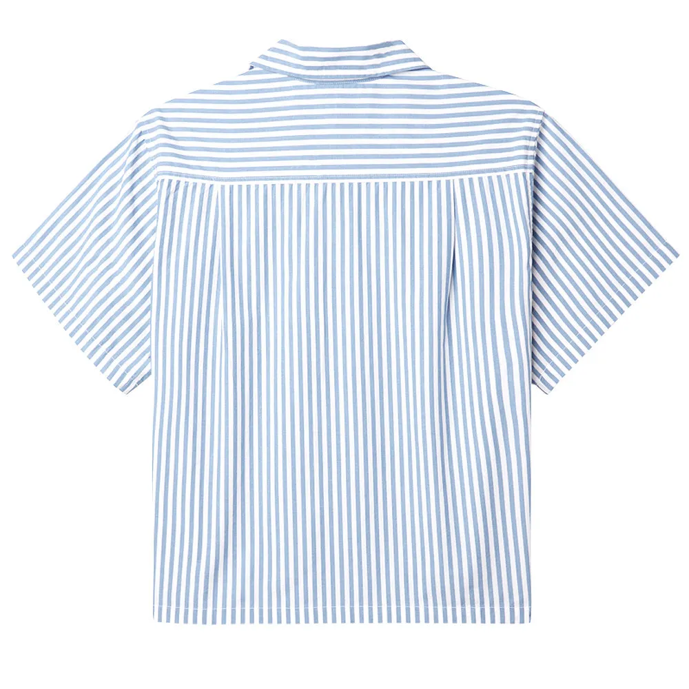 OBEY DOMINIQUE STRIPE SHIRT // CORONET BLUE MULTI
