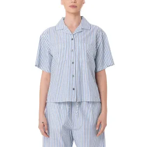 OBEY DOMINIQUE STRIPE SHIRT // CORONET BLUE MULTI