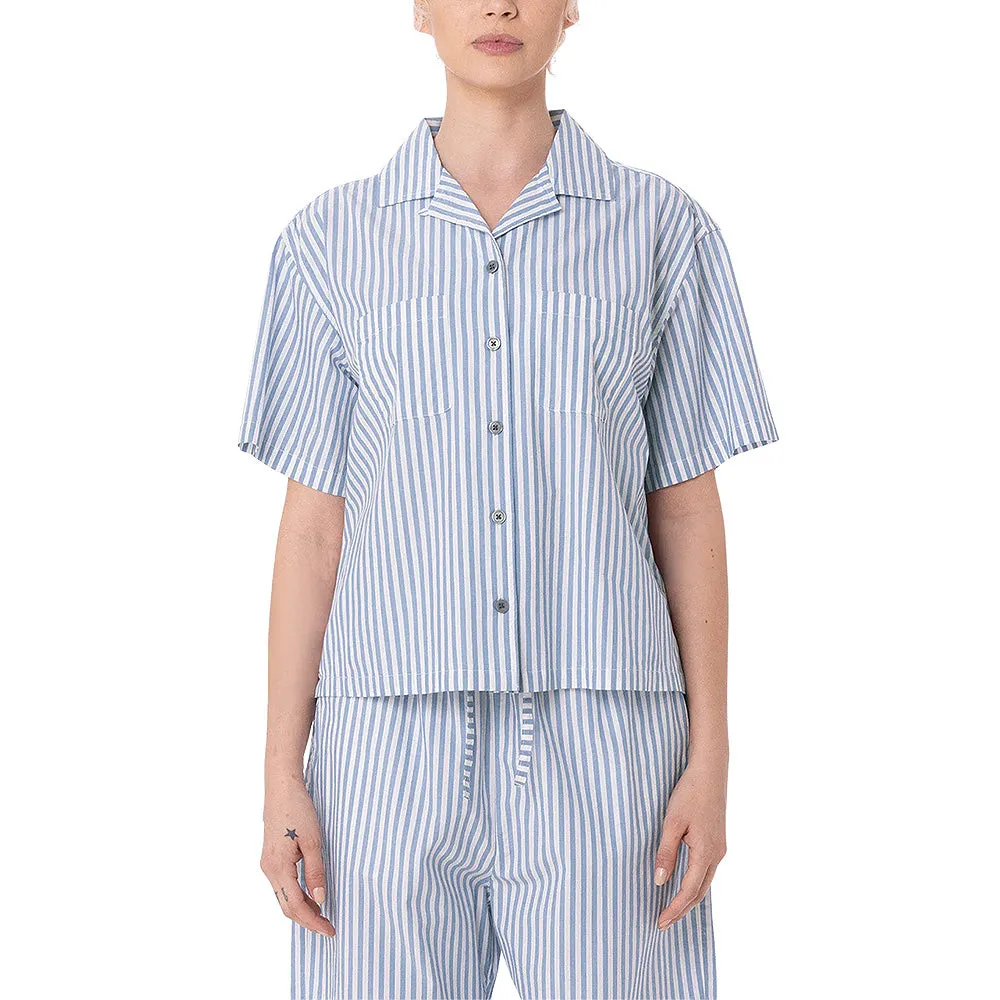 OBEY DOMINIQUE STRIPE SHIRT // CORONET BLUE MULTI