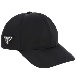 Prada Black Nylon Baseball Cap