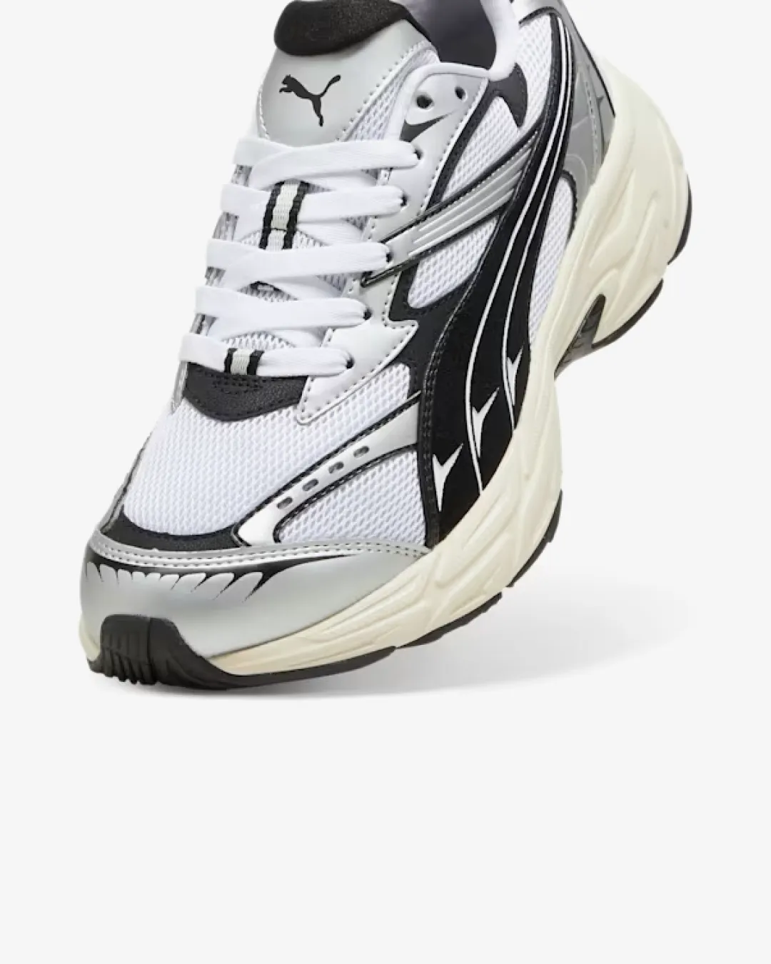 Puma Morphic Retro Runner Frosted Ivory Black Sneakers