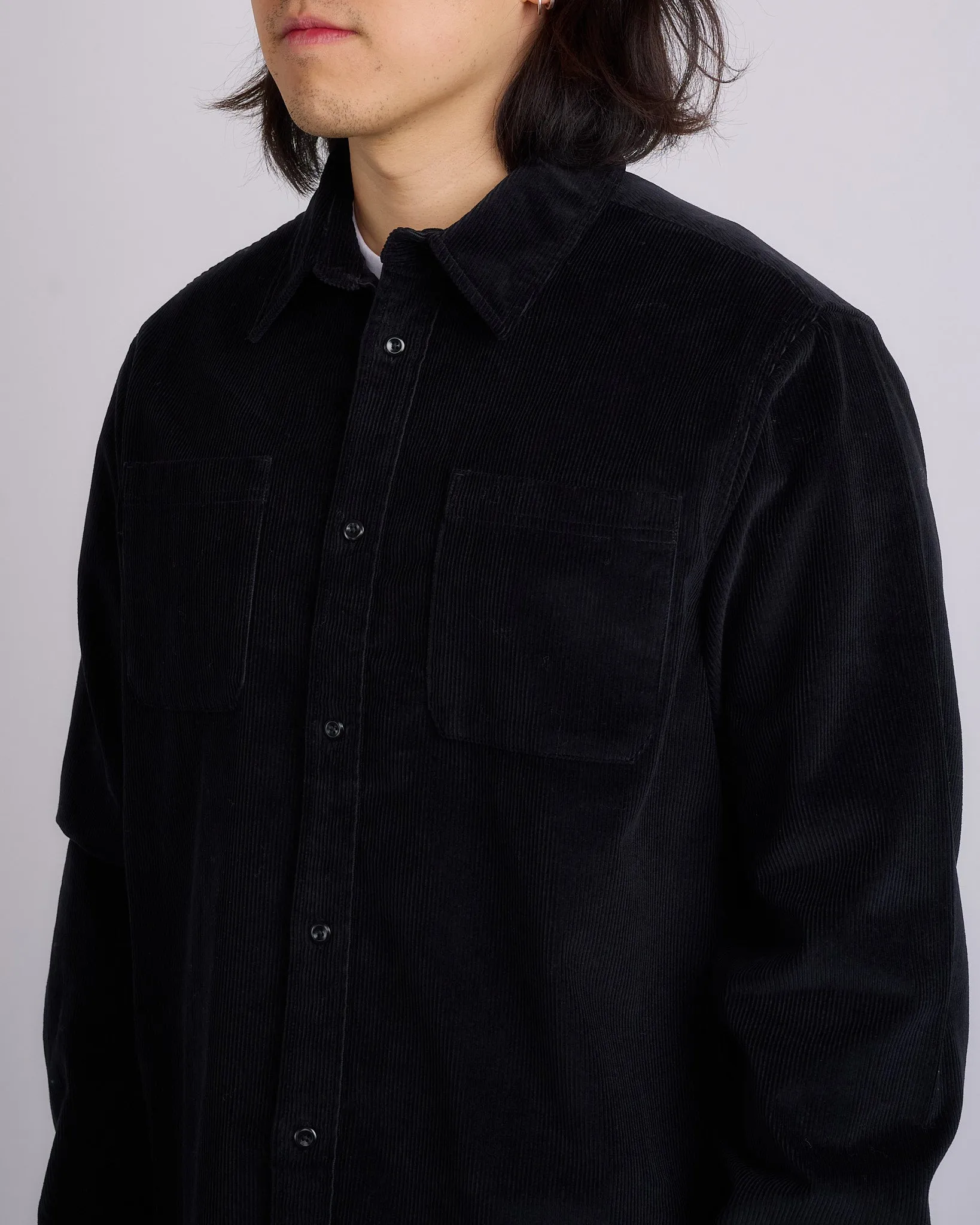 Reigning Champ Corduroy Campus Overshirt Black