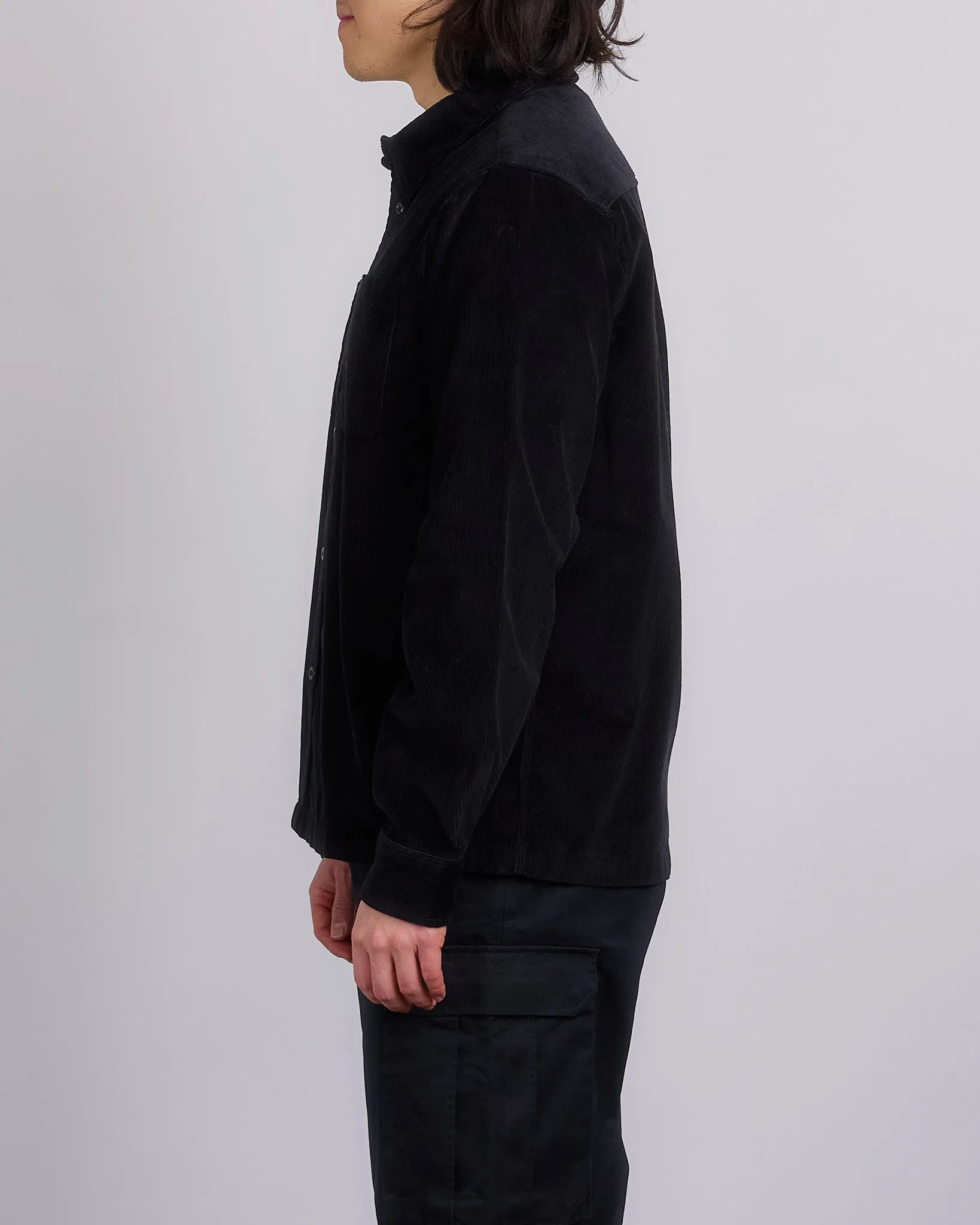Reigning Champ Corduroy Campus Overshirt Black