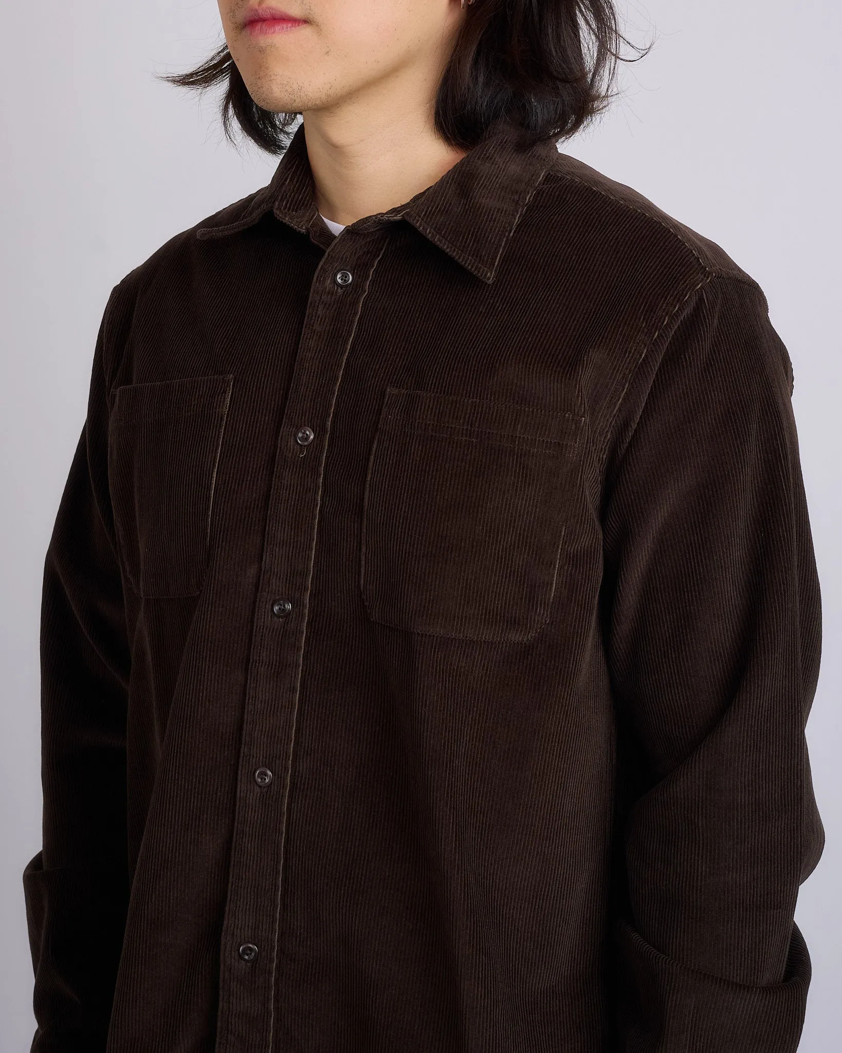 Reigning Champ Corduroy Campus Overshirt Coffee