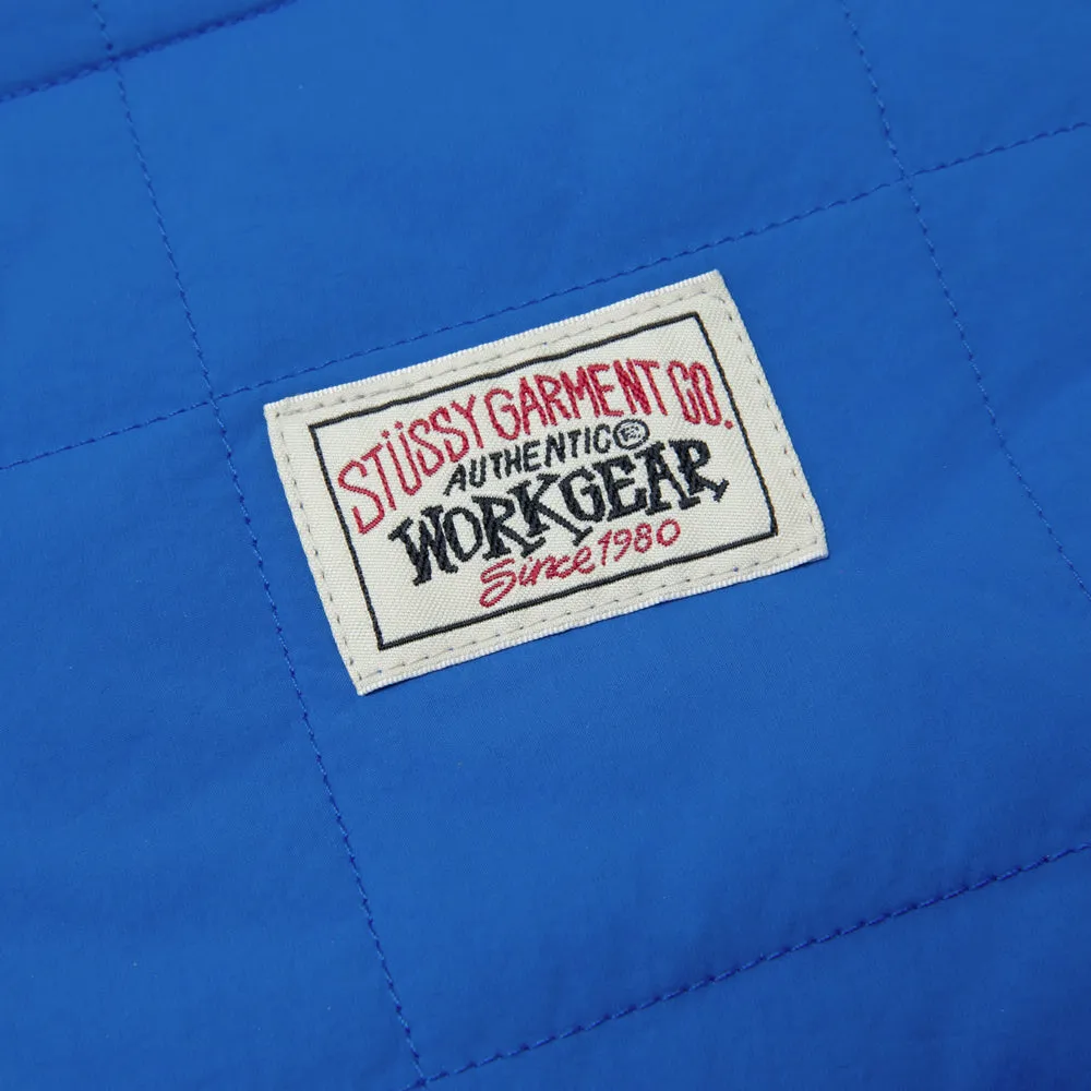 STSSY QUILTED FATIGUE SHIRT // BLUE