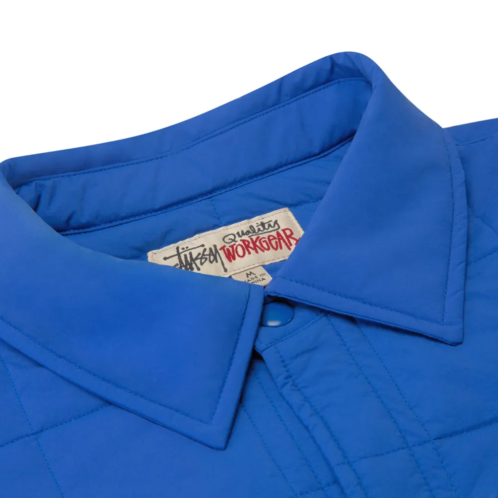 STSSY QUILTED FATIGUE SHIRT // BLUE