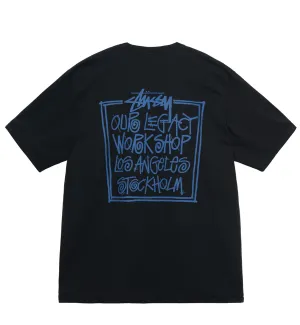 Stussy Our Legacy Frame Pigment Dyed Tee (Black)