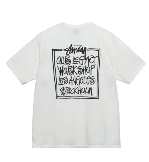 Stussy Our Legacy Frame Pigment Dyed Tee (White)