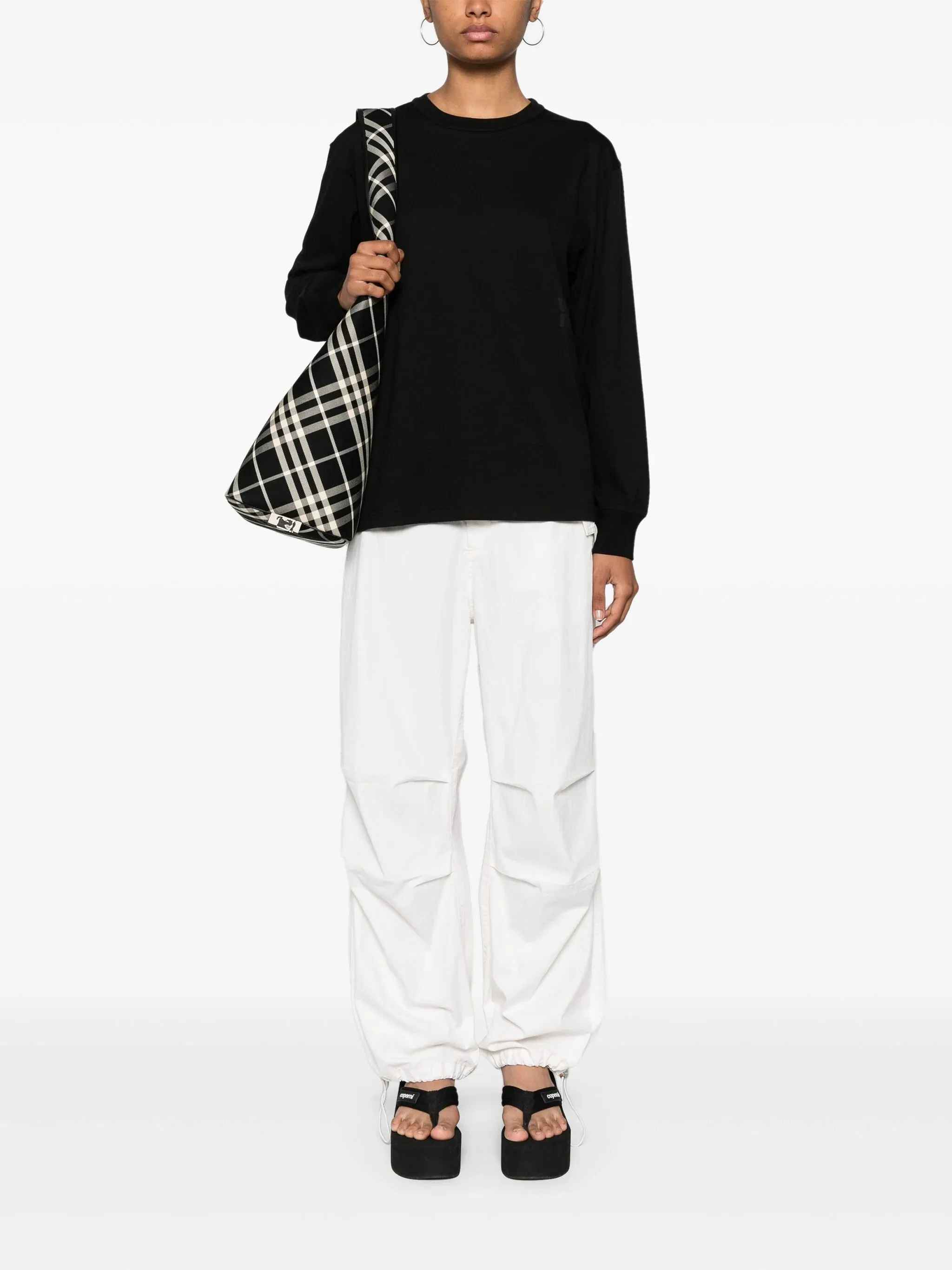 T BY ALEXANDER WANG - Women Essential Puff Logo Jersey Long Sleeve Tee