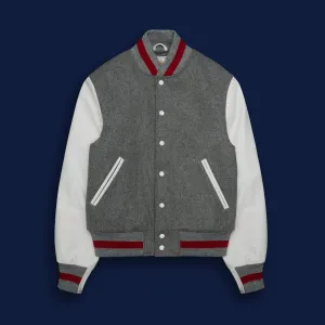 THE ALBANY - Grey Melton Wool/White Leather Contemporary Fit