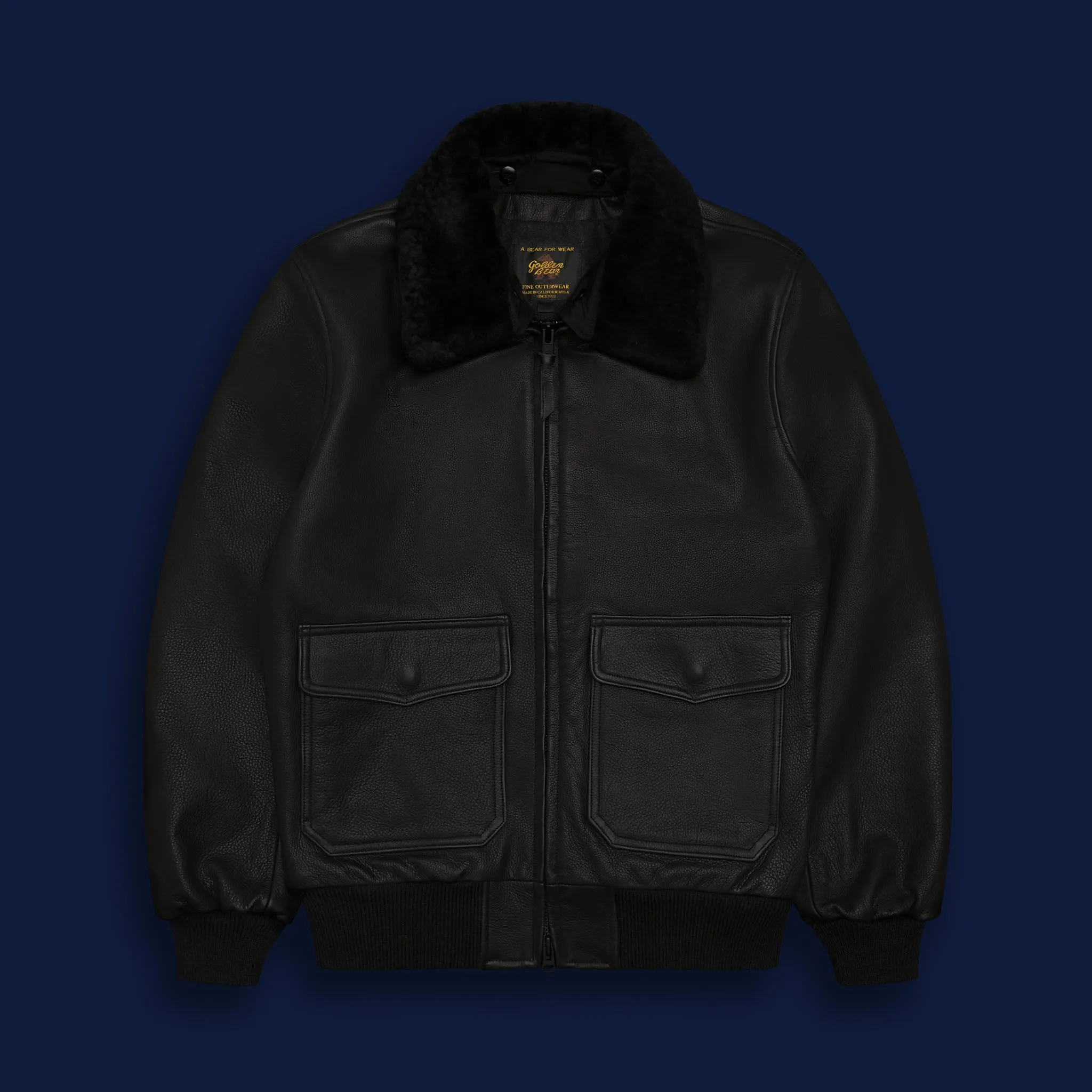 THE CARTER - Black Leather Contemporary Fit