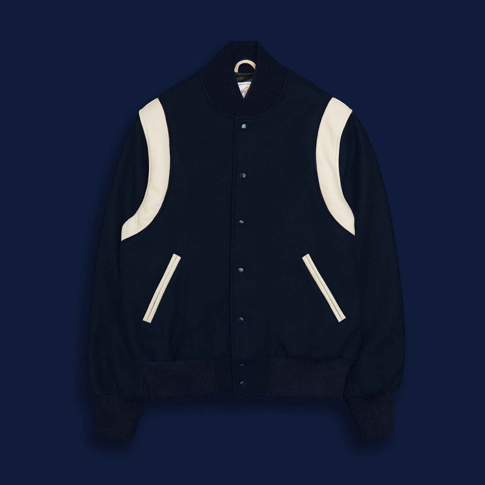 THE HAYES - Royal Blue Melton Wool/White Leather Contemporary Fit