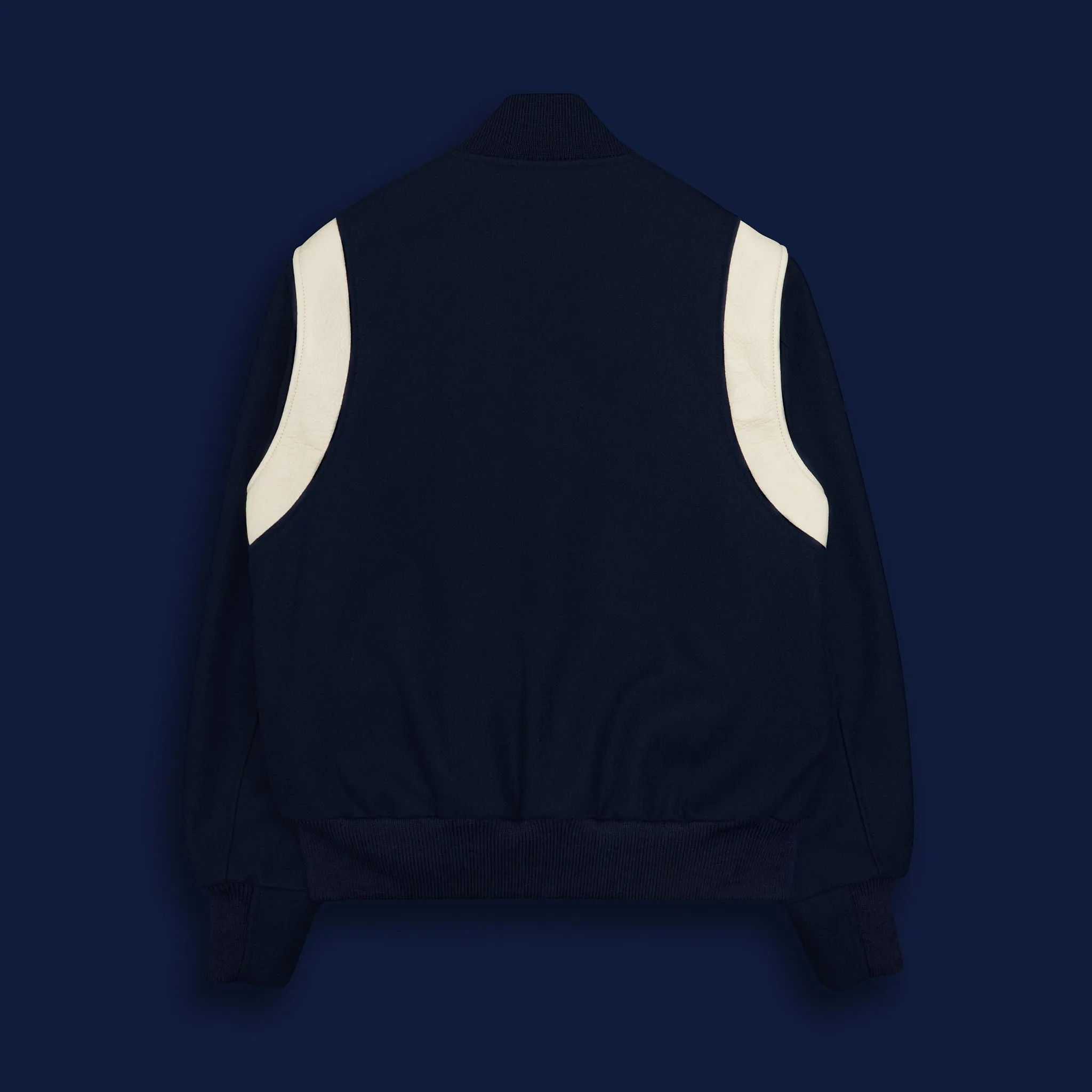THE HAYES - Royal Blue Melton Wool/White Leather Contemporary Fit