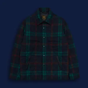 THE POTRERO - Blue/Green Quilted Plaid Wool Contemporary Fit