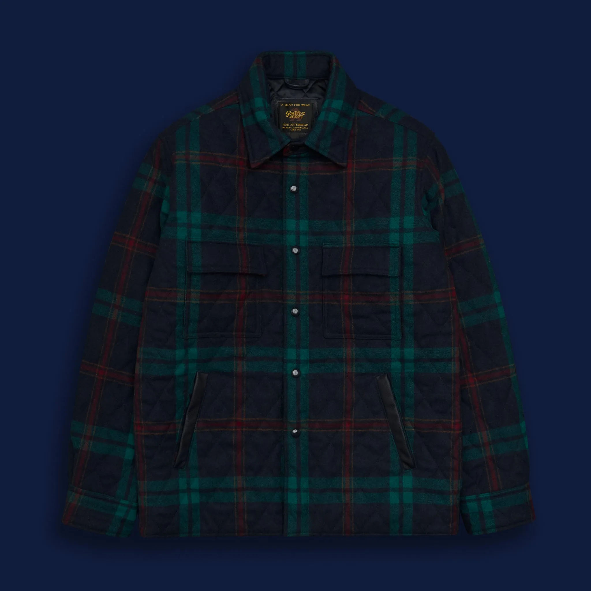 THE POTRERO - Blue/Green Quilted Plaid Wool Contemporary Fit