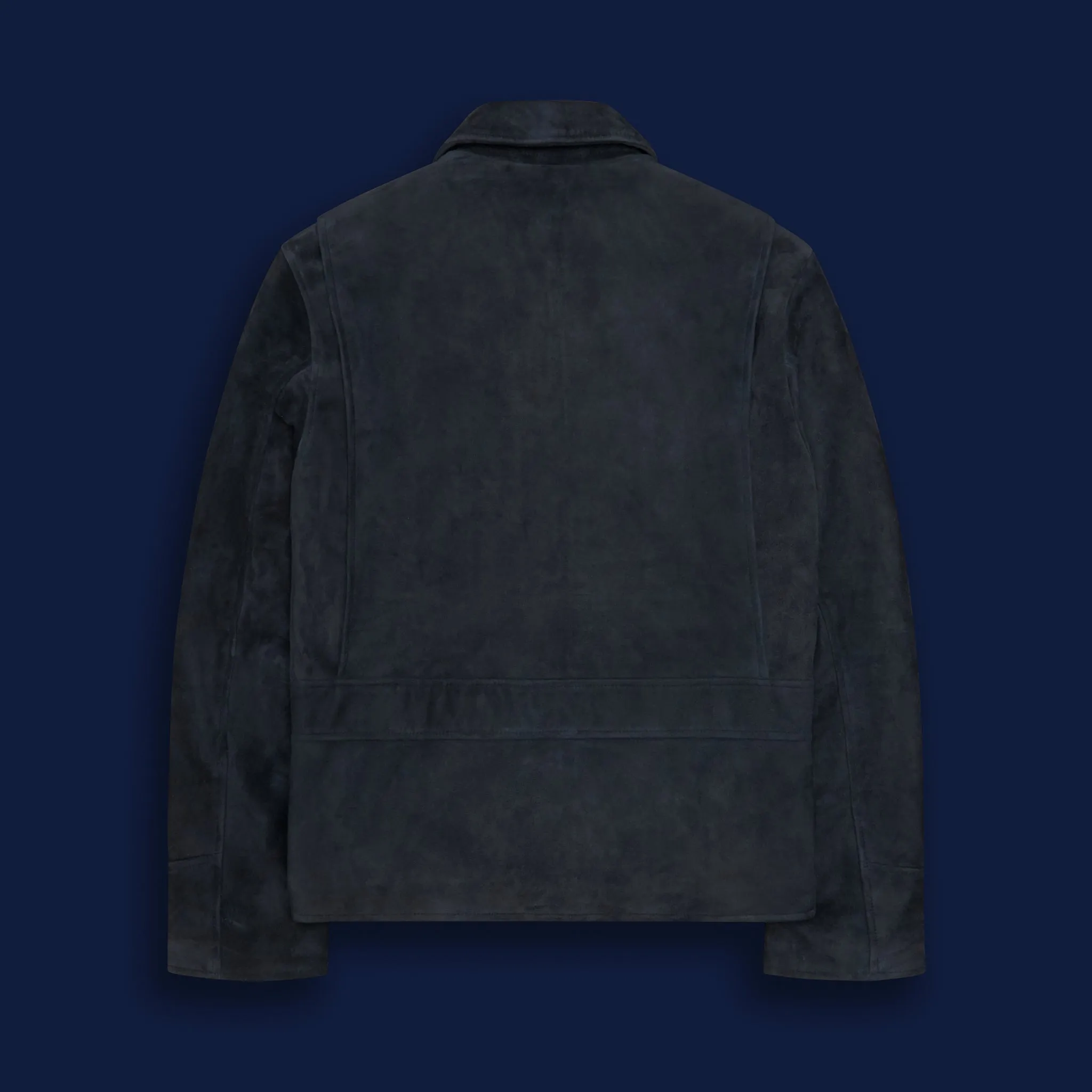 THE WATERFRONT - Dark Navy Suede Contemporary Fit