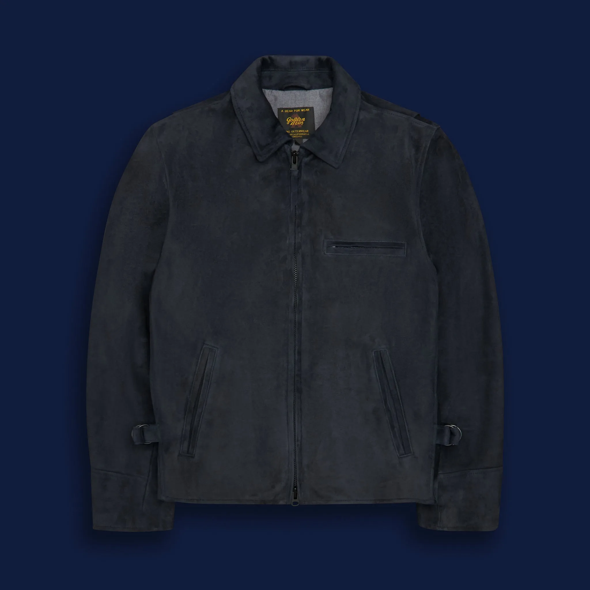 THE WATERFRONT - Dark Navy Suede Contemporary Fit