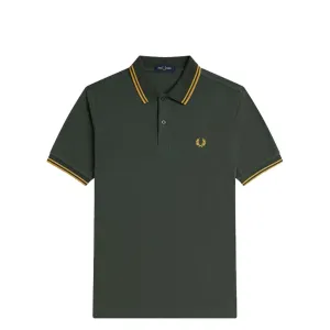 TWIN TIPPED FRED PERRY SHIRT COURT GREEN
