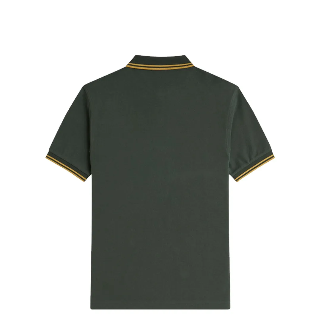TWIN TIPPED FRED PERRY SHIRT COURT GREEN