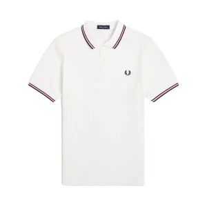TWIN TIPPED FRED PERRY SHIRT SNOW WHITE
