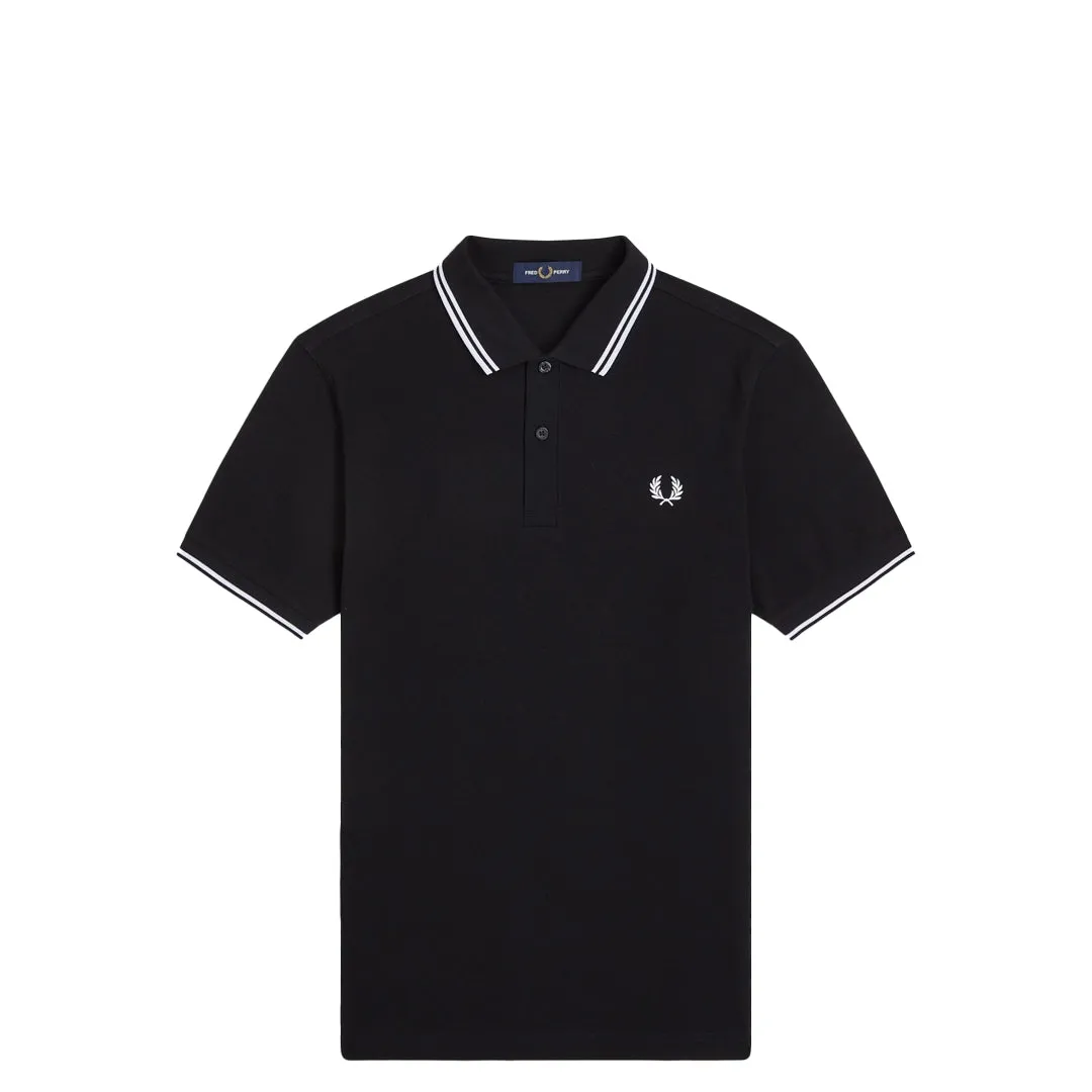 TWIN TIPPED PIQU SHIRT BLACK