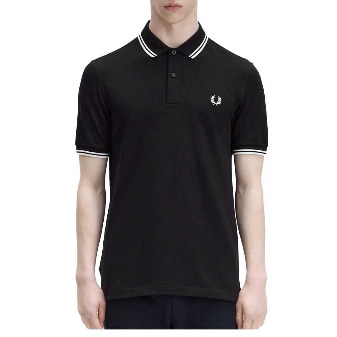TWIN TIPPED PIQU SHIRT BLACK