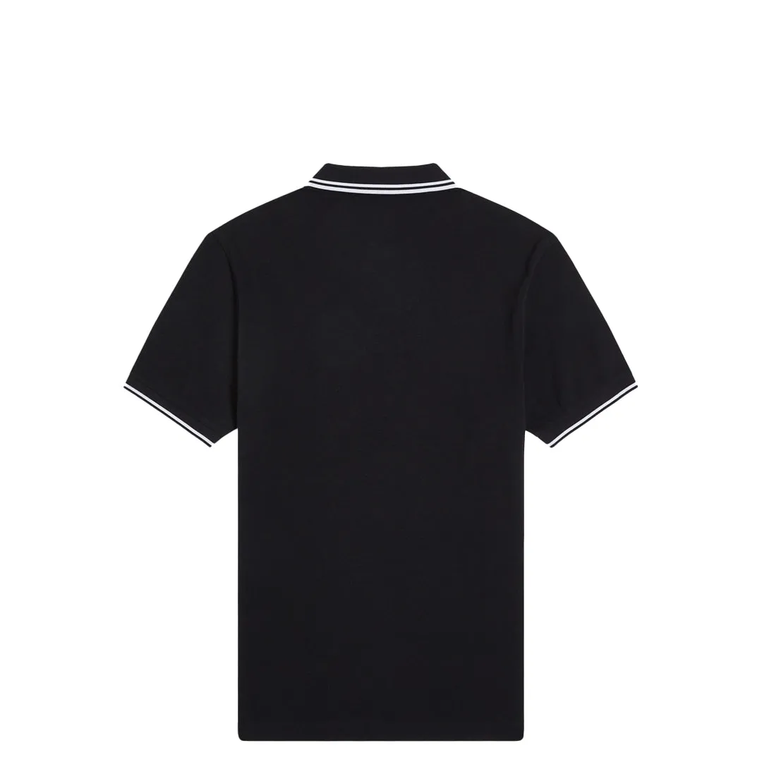 TWIN TIPPED PIQU SHIRT BLACK