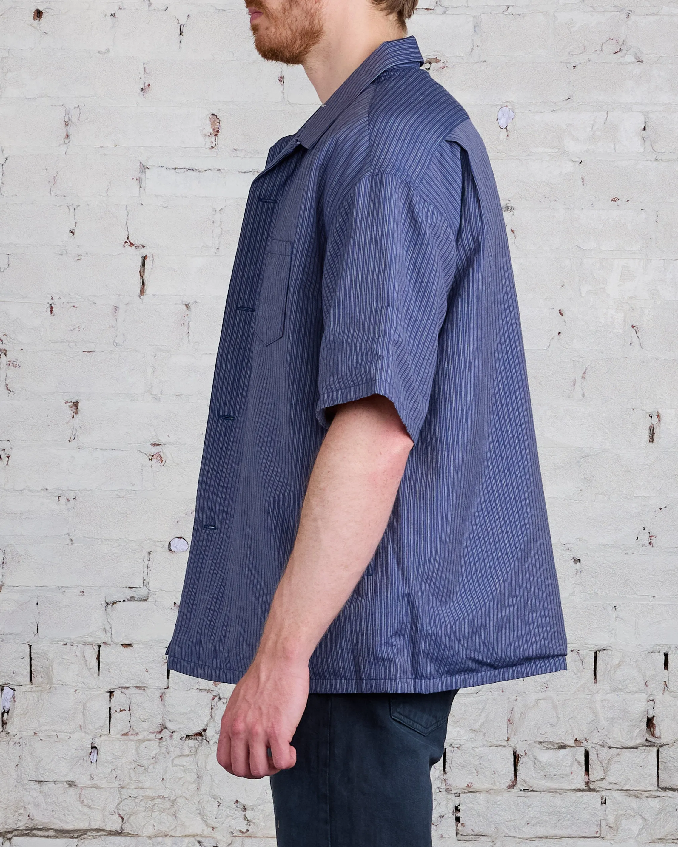 visvim I.C.T. Wallis Down Button Shirt Navy