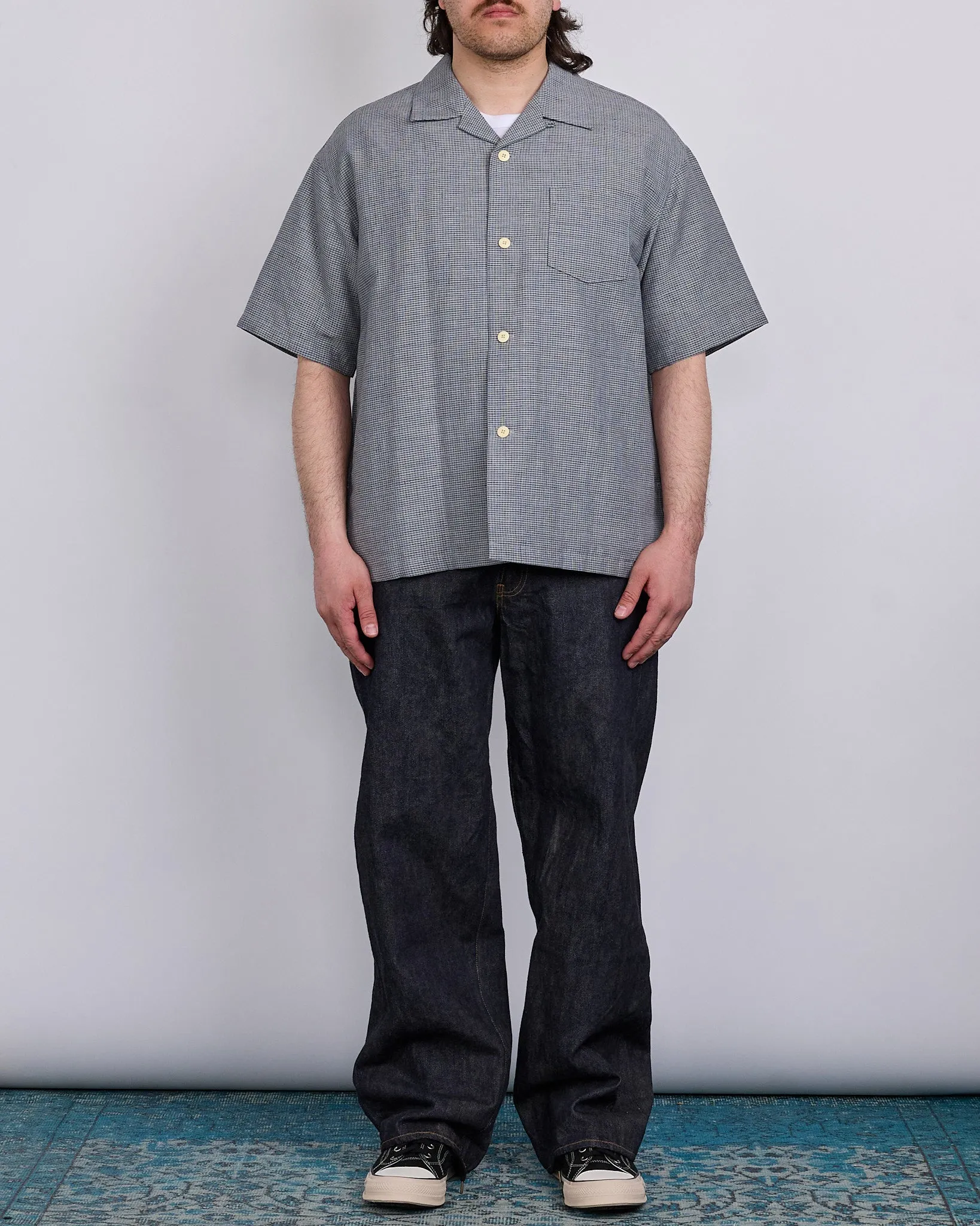 visvim Wallis Down Button Shirt SS Santome Grey