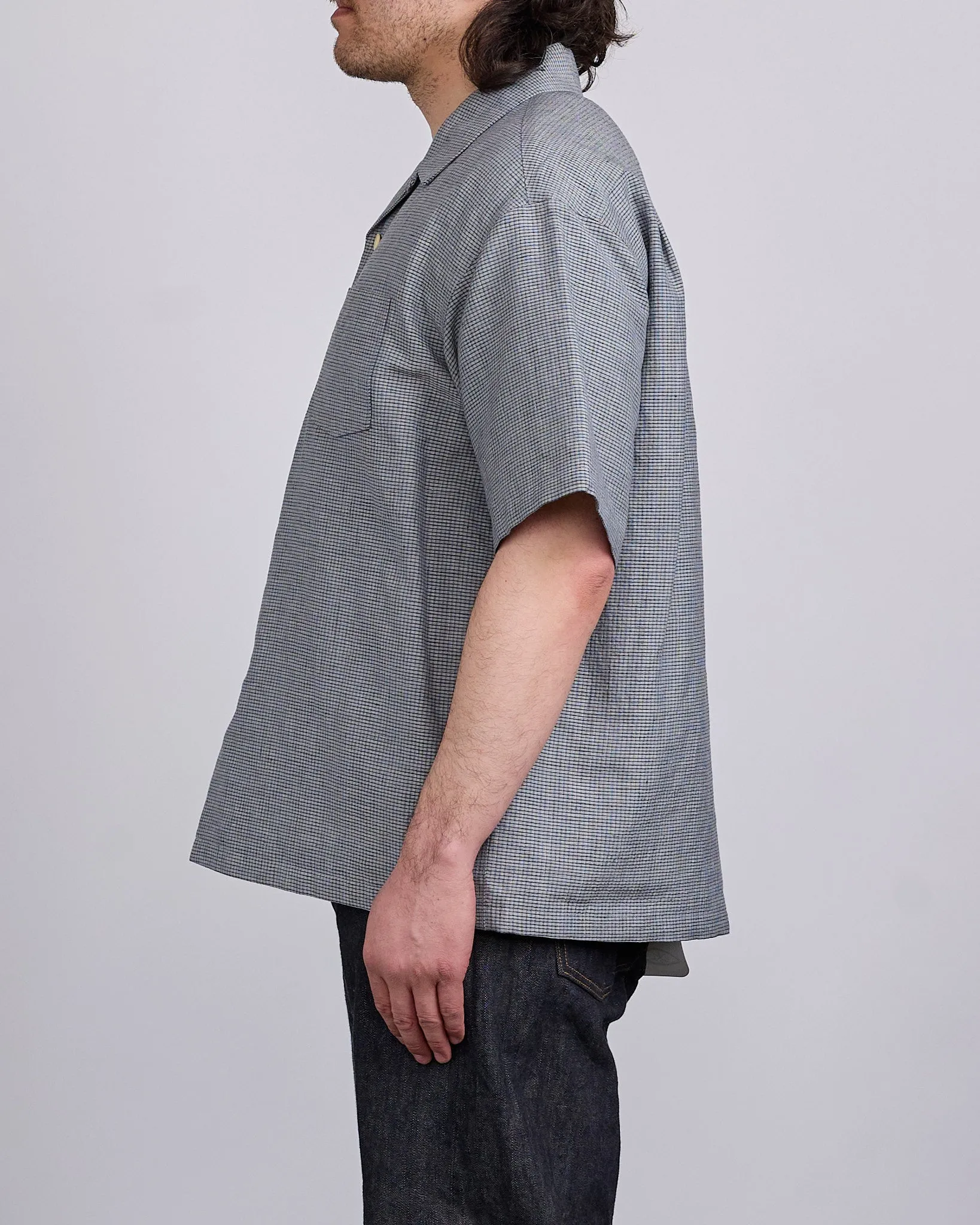 visvim Wallis Down Button Shirt SS Santome Grey