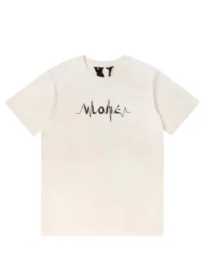 Vlone With Heartbeat Logo T-shirt SS23 (Vintage White)