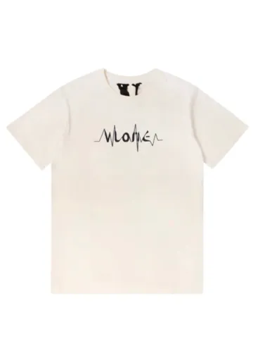 Vlone With Heartbeat Logo T-shirt SS23 (Vintage White)