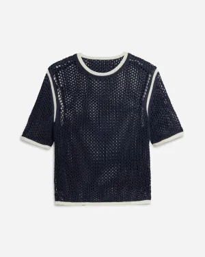 Women's Wales Bonner Knit T-Shirt Night Navy