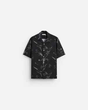 ZARA Men's Black Short-Sleeve Shirts