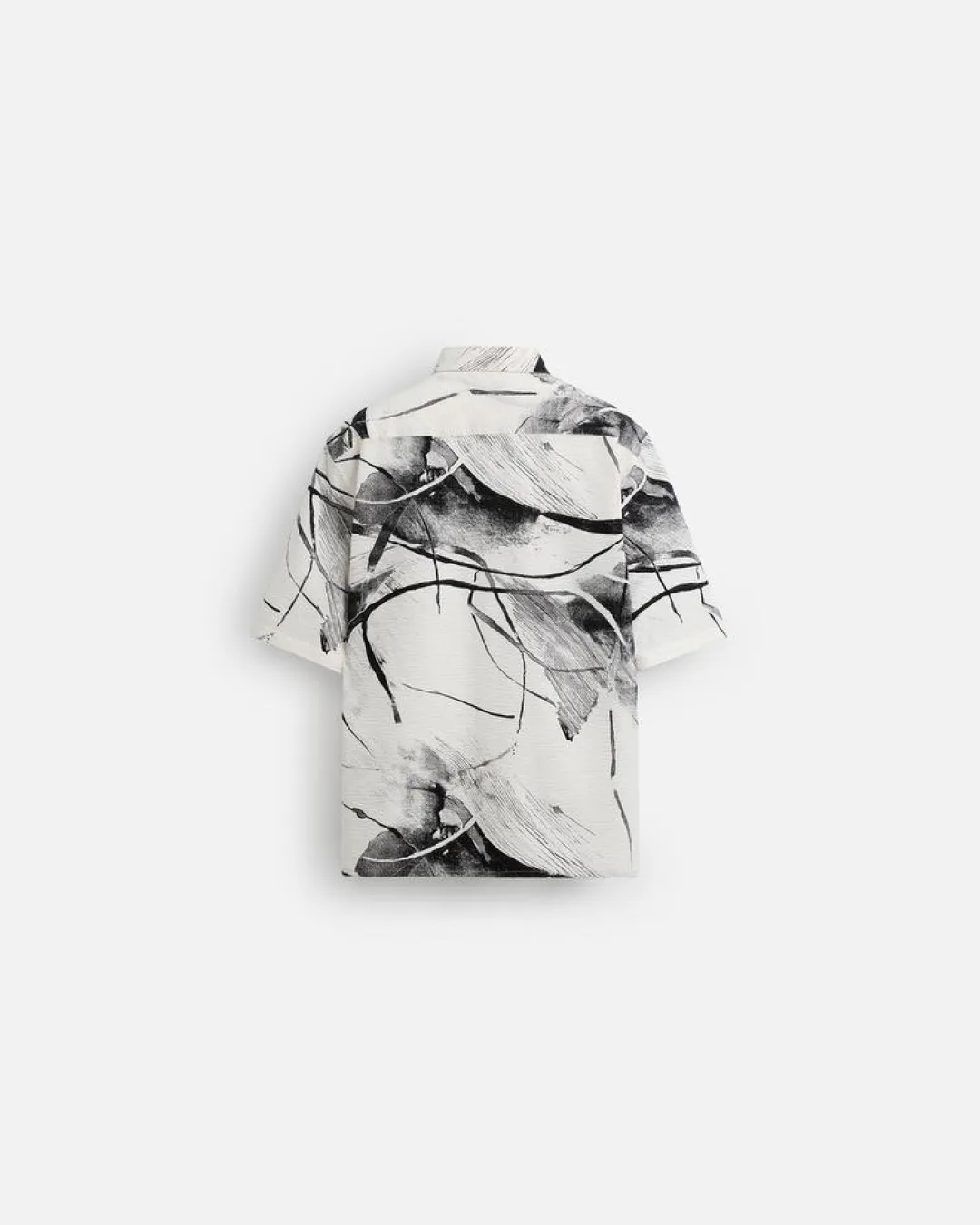 ZARA Men's White Short-Sleeve Shirts