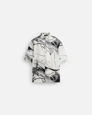 ZARA Men's White Short-Sleeve Shirts
