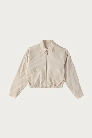 Zipped Blouson - Creamy White