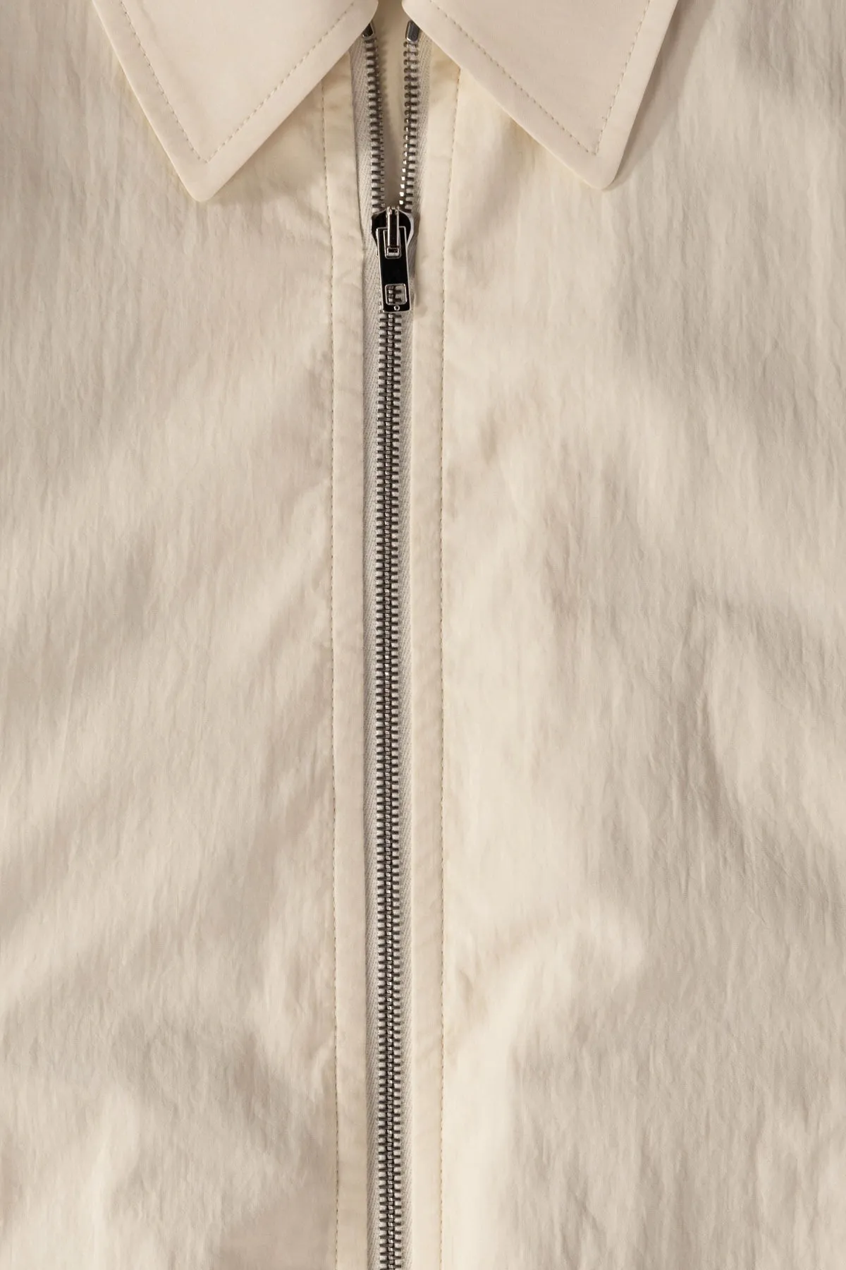 Zipped Blouson - Creamy White